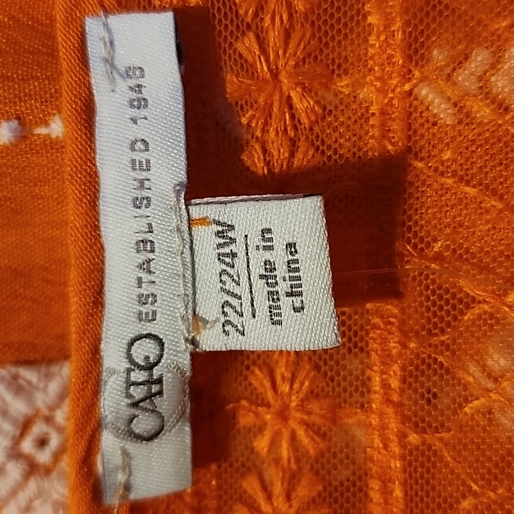 Cato Orange Boho Top - Size 22/24W - Picture 3 of 7